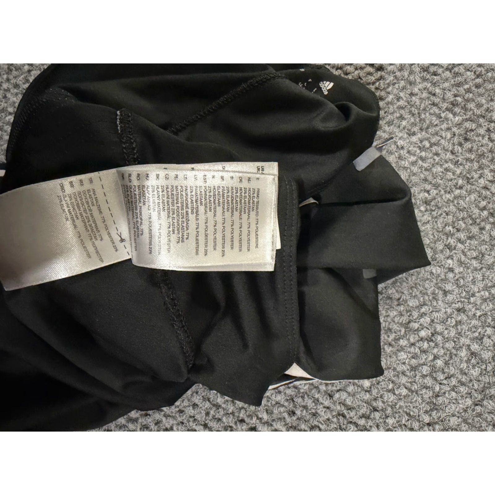 Adidas Adidas Leggings Womens Small Black White Striped Climalite Athletic Cropped Size 28" / US 6 / IT 42 - 6 Thumbnail