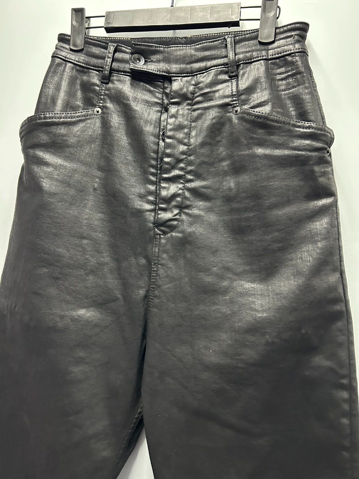 Rick Owens Rick Owens waxed wide-leg pants Size 26" / US 2 / IT 38 - 3 Thumbnail