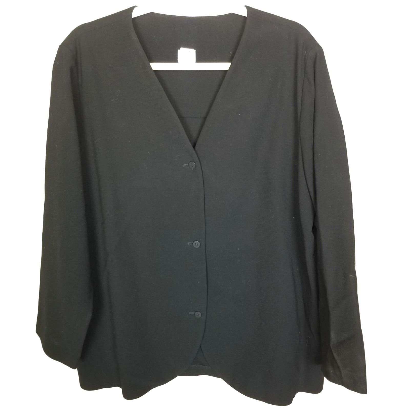 Eileen Fisher Vintage Eileen Fisher Wool Shacket Classic Minimalist L Size L / US 10 / IT 46 - 1 Thumbnail