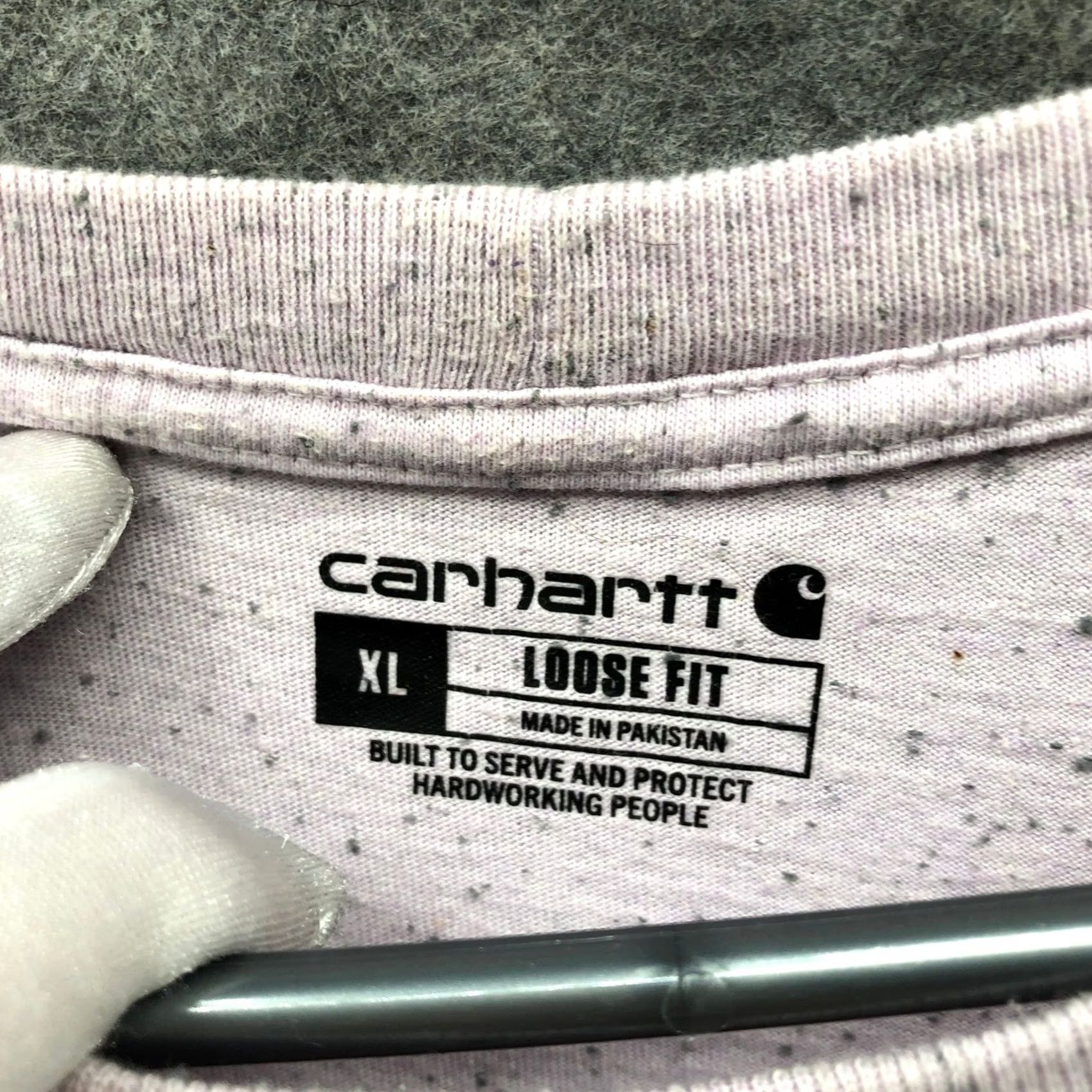 Carhartt Carhartt T-Shirt Mens XL Loose Fit Pocket Purple Speckled Heavyweight Crew Neck Short Sleeve Size US XL / EU 56 / 4 - 6 Thumbnail