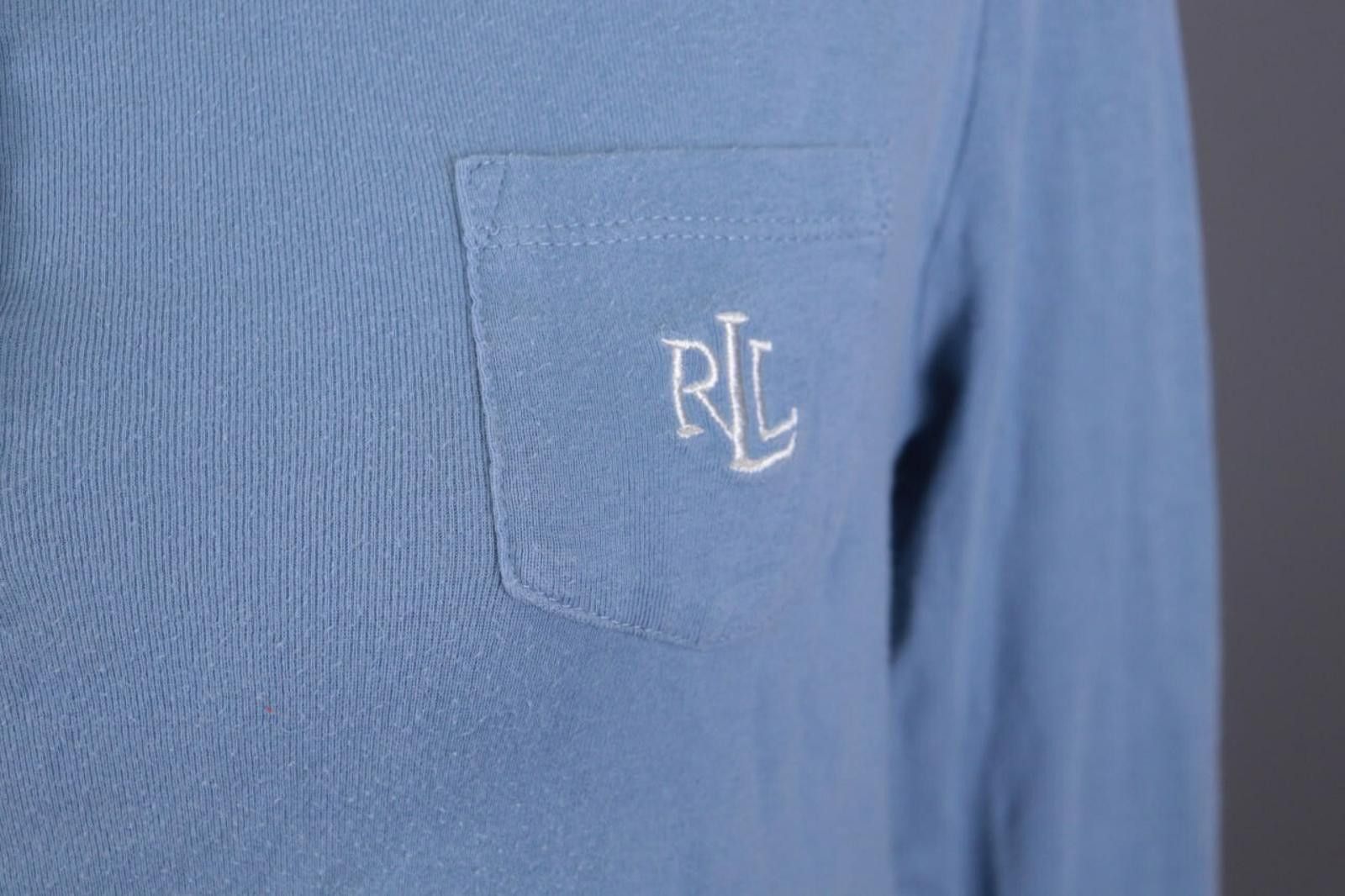 Lauren Ralph Lauren Lauren Ralph Lauren Blue Henley Summer Blouse Shirt L Size L / US 10 / IT 46 - 6 Thumbnail