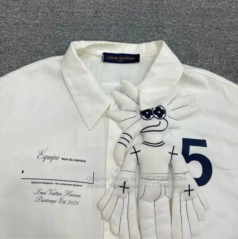 Louis Vuitton Louis Vuitton White Cotton Short Sleeve Shirt . Size US S / EU 44-46 / 1 - 5 Thumbnail