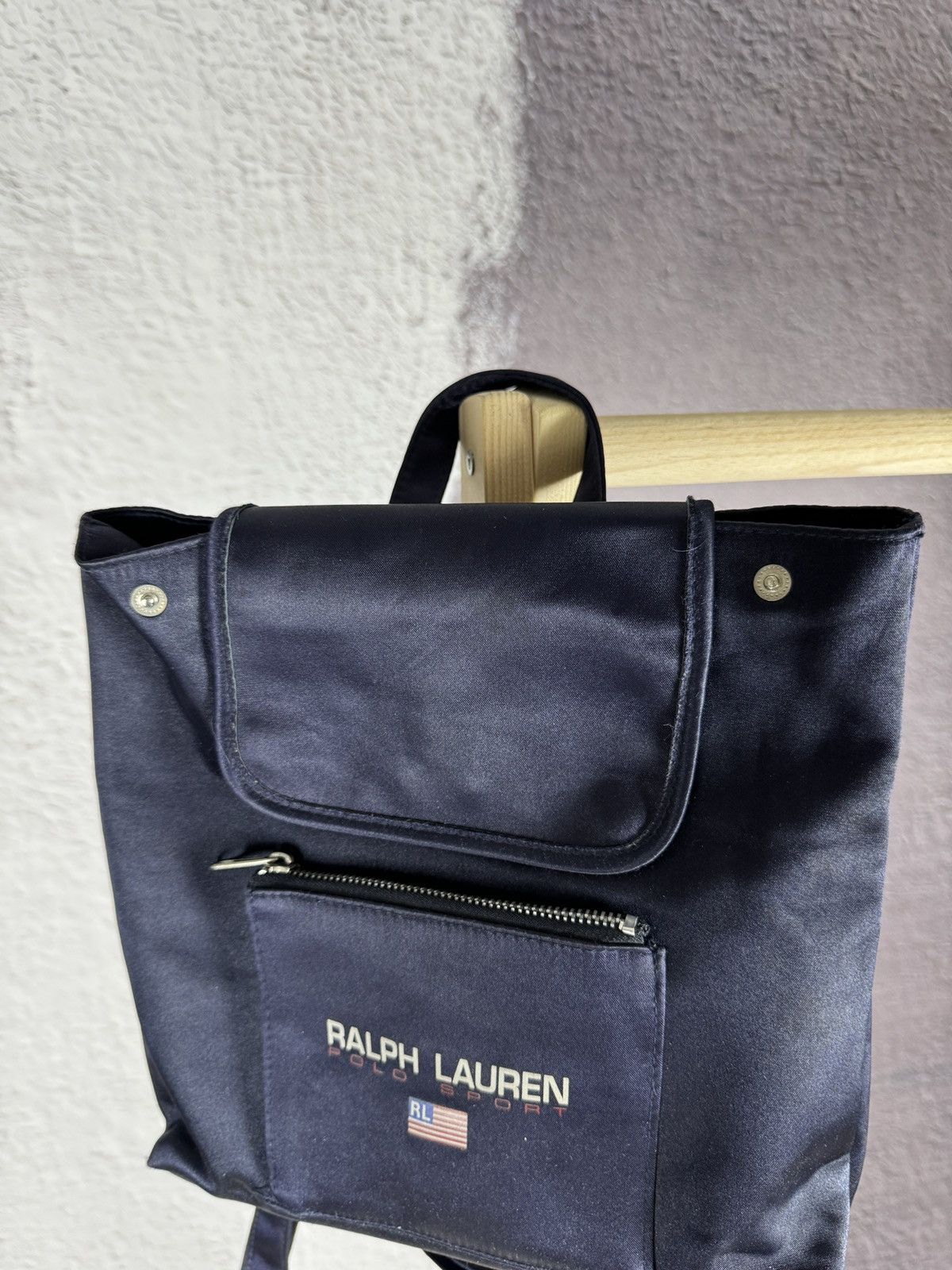 Polo Ralph Lauren Ralph Lauren Polo Sport Mini Backpack Navy Blue Flap Bag Vtg Size ONE SIZE - 4 Thumbnail