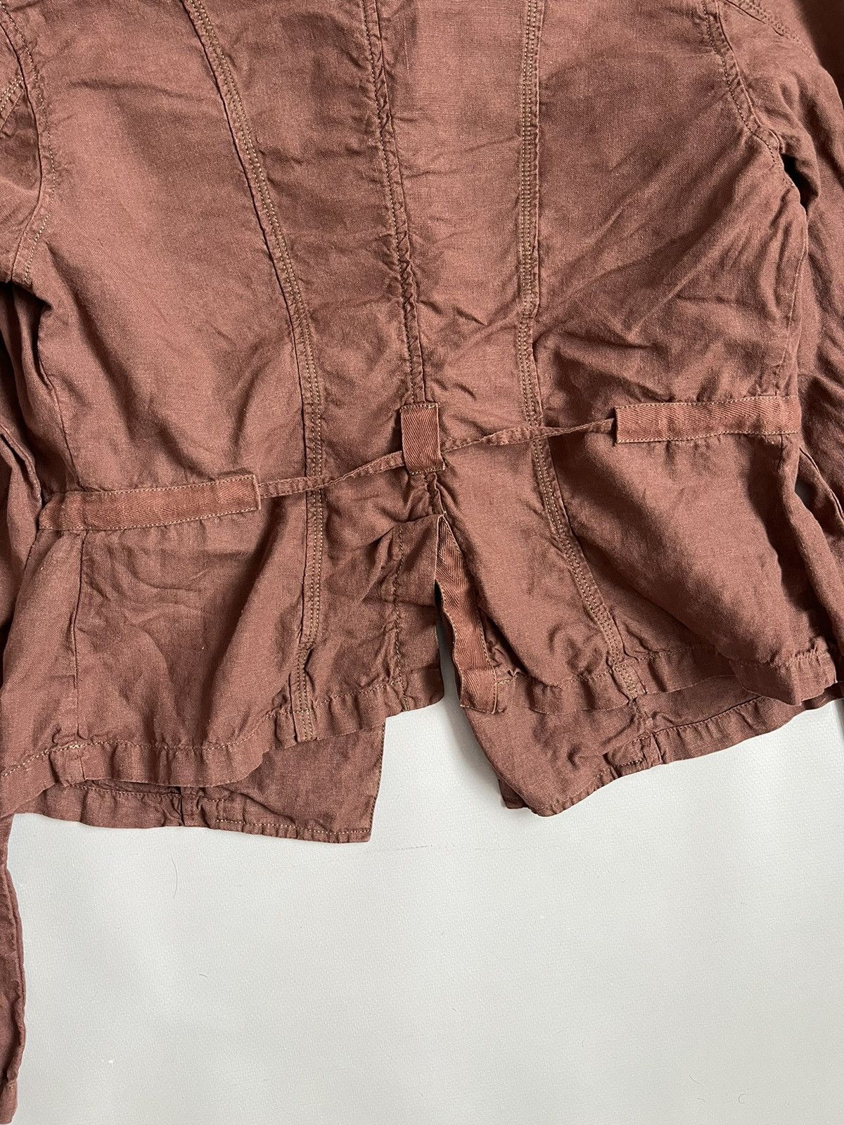 Transit TRANSIT PAR SUCH 350 Brown Linen Lightweight Blazer Jacket Size L / US 10 / IT 46 - 12 Thumbnail