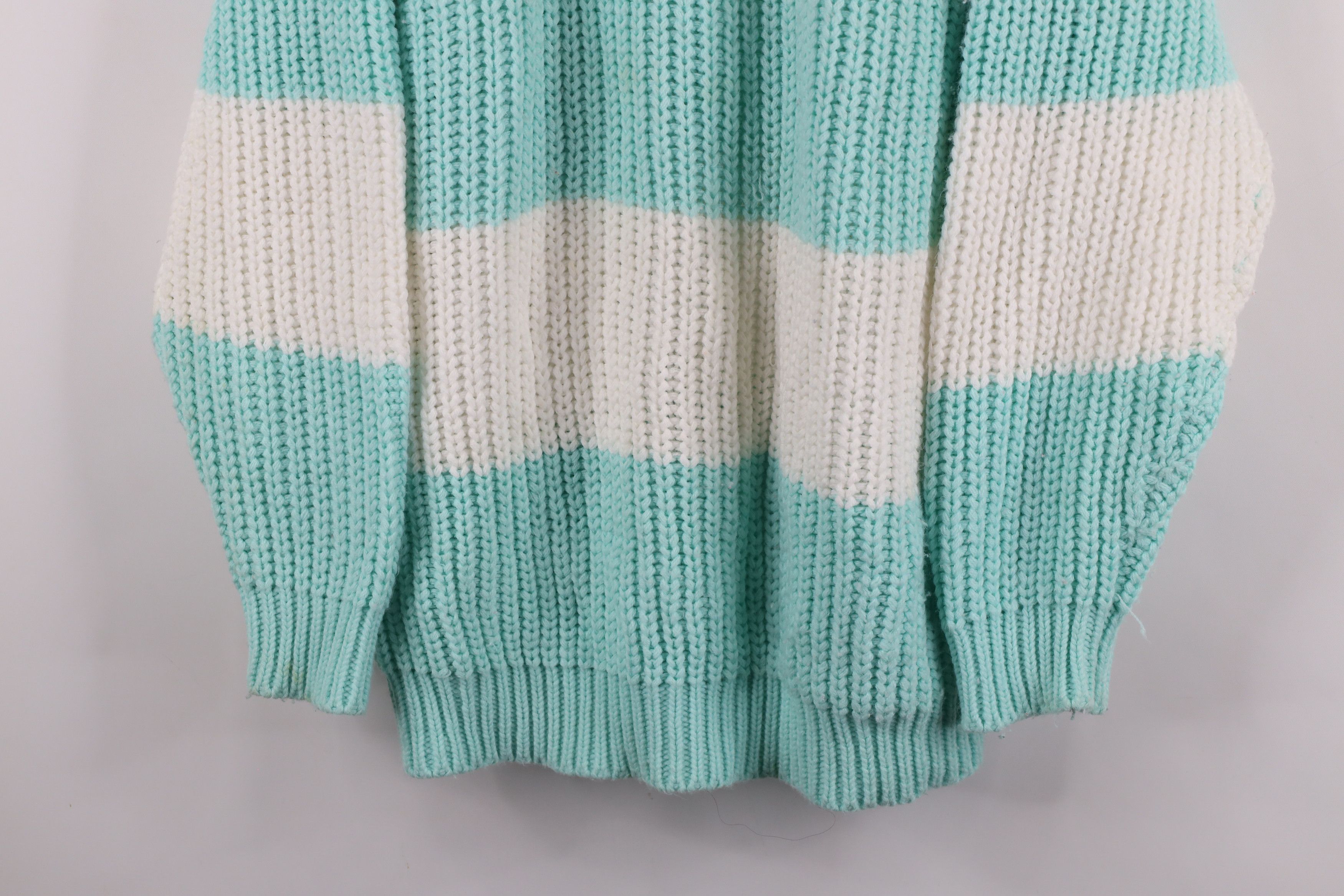 Vintage Vintage 90s Streetwear Striped Chunky Ribbed Knit Sweater Size M / US 6-8 / IT 42-44 - 3 Thumbnail
