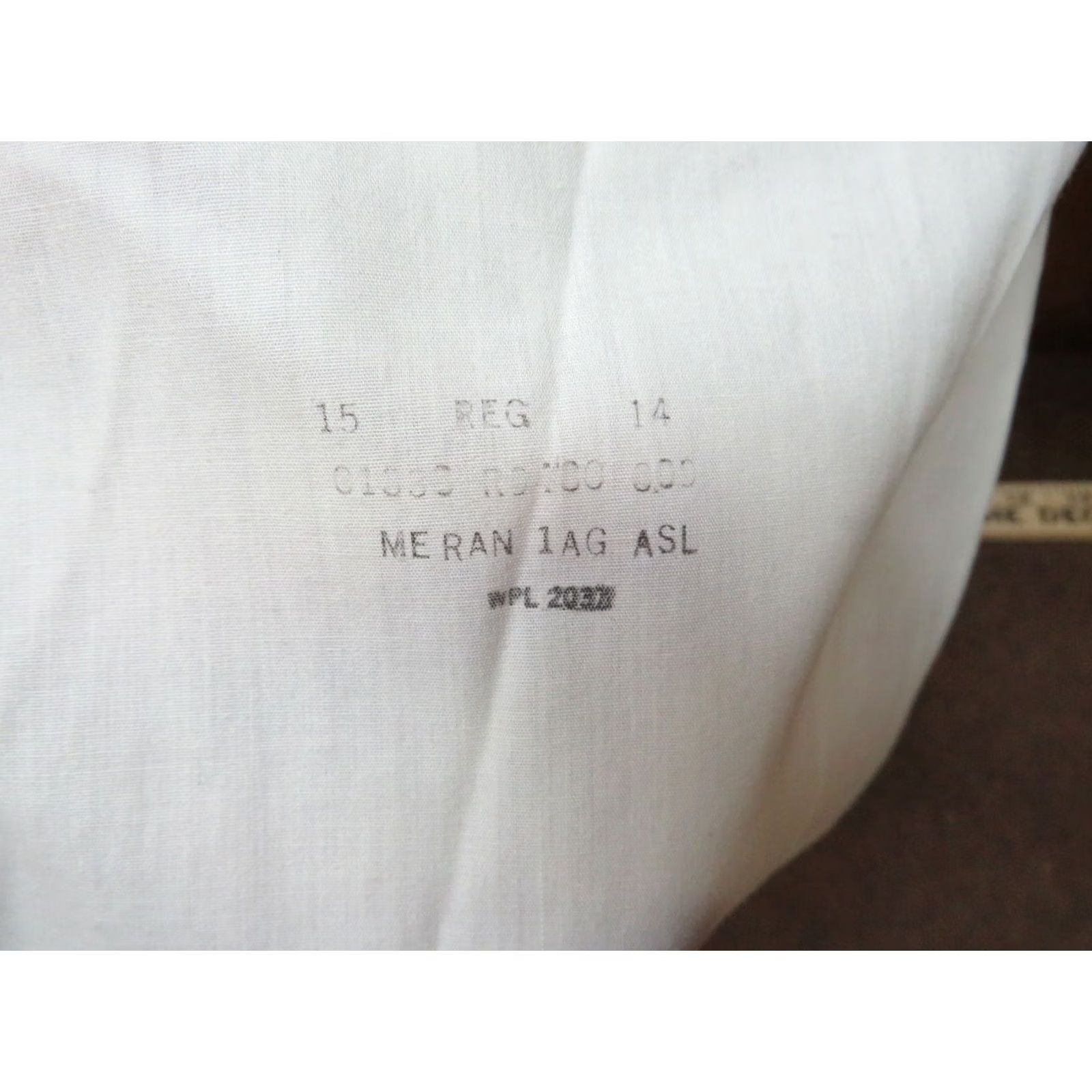 Vintage VINTAGE Men's Enro 15 Regular Dress Shirt Business Shirt Long Sleeve Yellow 1970s Mens Regular Size 15 Cotton Blend Style Size 40R - 3 Thumbnail
