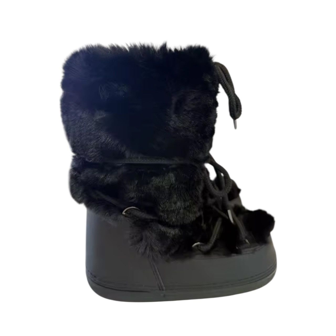 Japanese Brand Fluffy black Y2K boots Size US 7.5 / IT 37.5 - 3 Thumbnail
