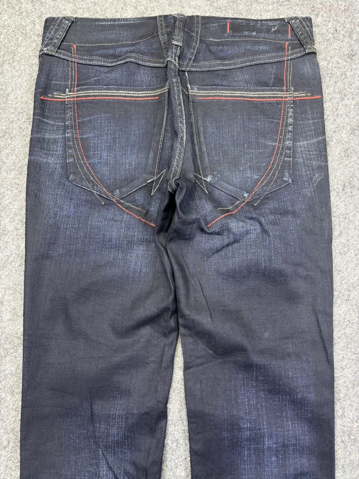 Marithe + Francois Girbaud MFG Stretchable Skinny Rare Dope Wax Indigo Denim F880 Size US 33 - 10 Thumbnail