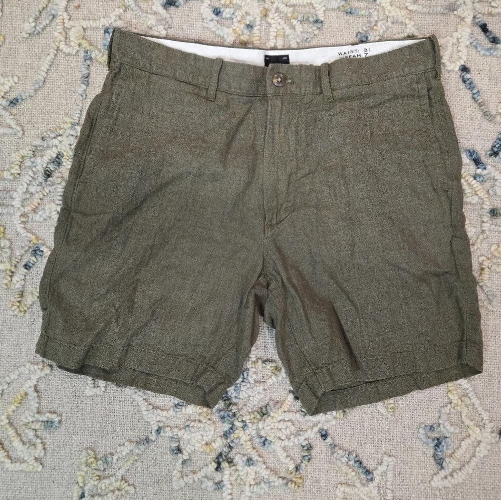 J.Crew J Crew 7" Linen Short Size US 31 - 3 Thumbnail