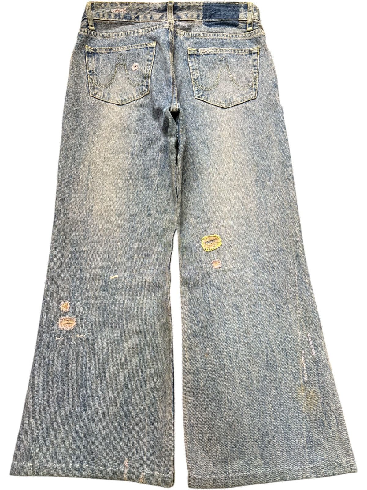 ATSURO TAYAMA Vintage Atsuro Tayama Mud Wash Distress Flare Jeans Size 28" / US 6 / IT 42 - 2 Thumbnail