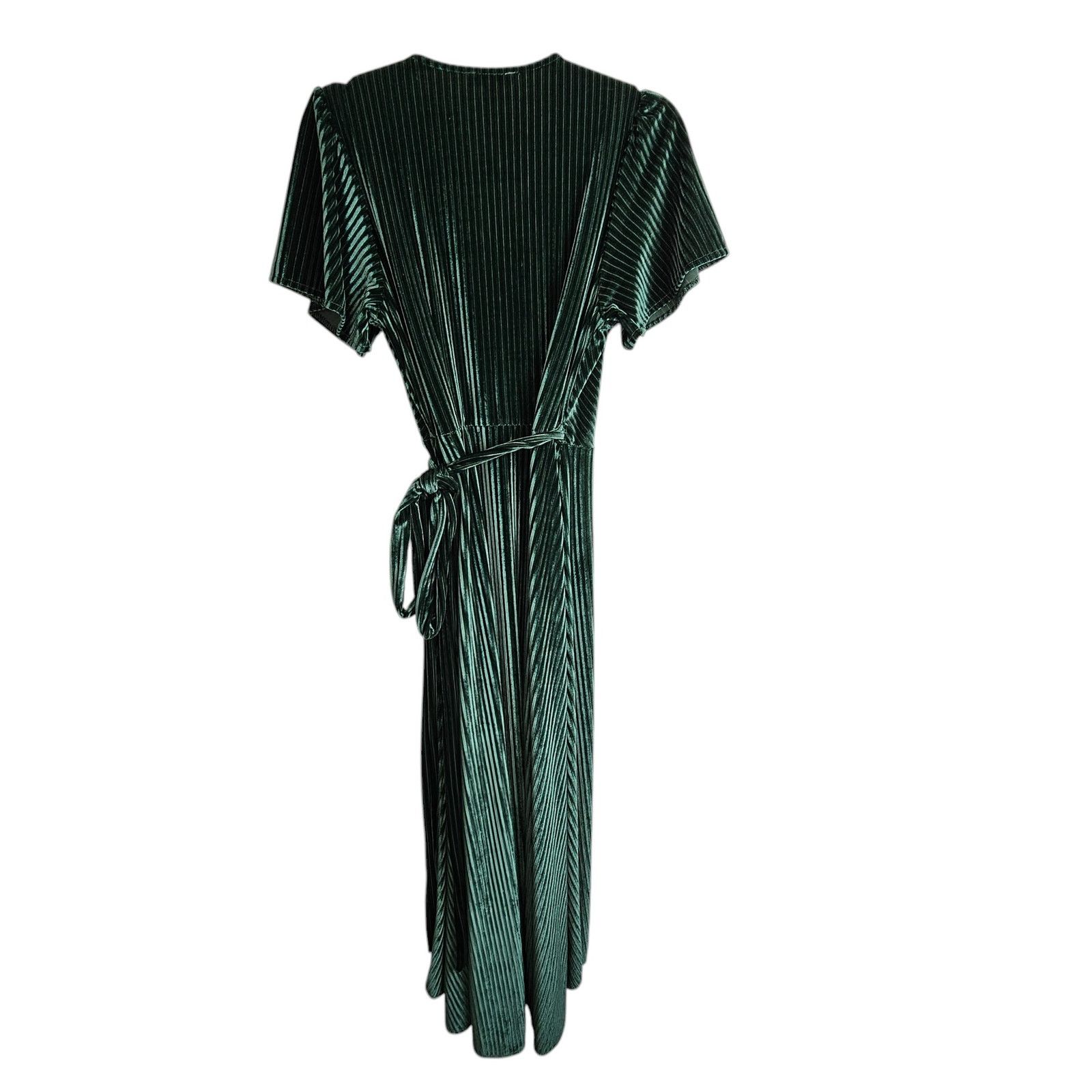 Born Baltic Born Womens Andi Ribbed Velvet Wrap Dress Maxi Sz S Size S / US 4 / IT 40 - 10 Thumbnail