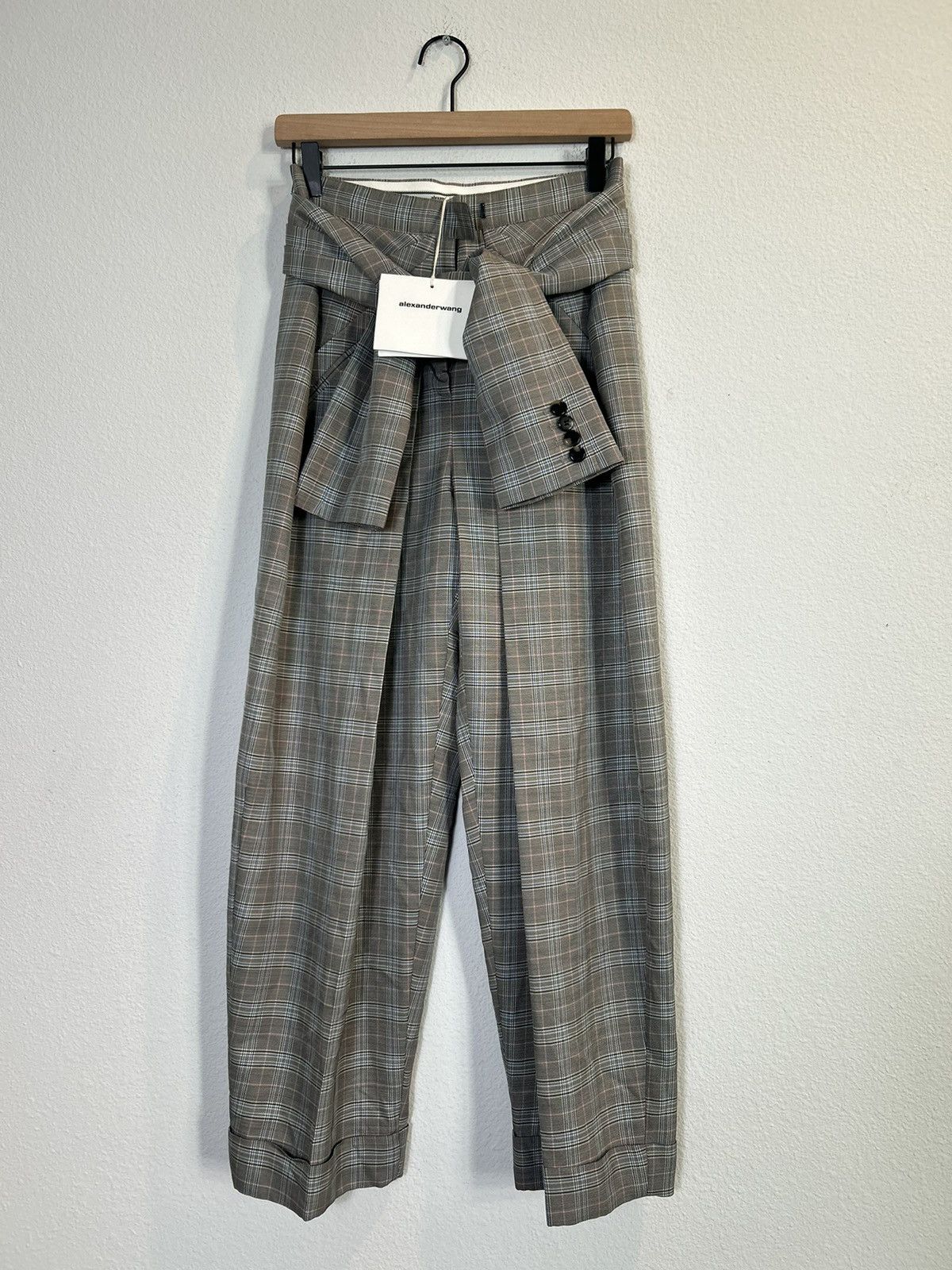 Alexander Wang NWT! Belted Sleeve Cropped Trousers Size 28" / US 6 / IT 42 - 1 Thumbnail