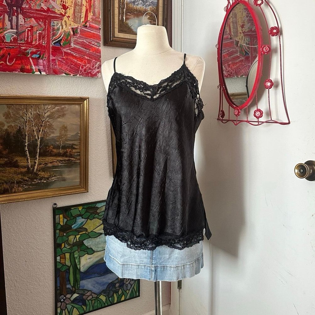 Other no boundaries black lace sequin tank top Size L / US 10 / IT 46 - 1 Thumbnail