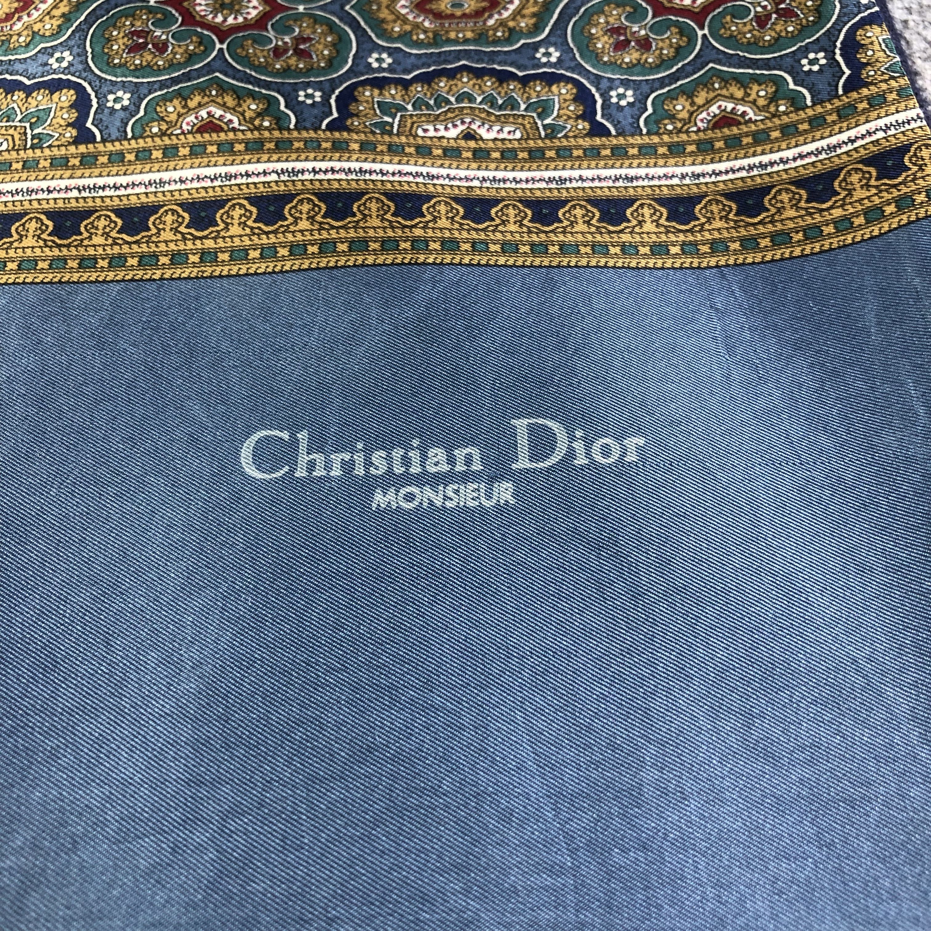 Christian Dior Monsieur Christian Dior Silk Wool Scarf Muffler V1736 Size ONE SIZE - 5 Thumbnail
