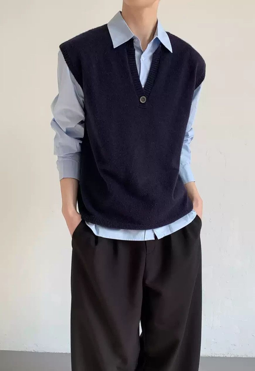 Other Men's Vintage Cable Knit Vest Size US M / EU 48-50 / 2 - 2 Thumbnail