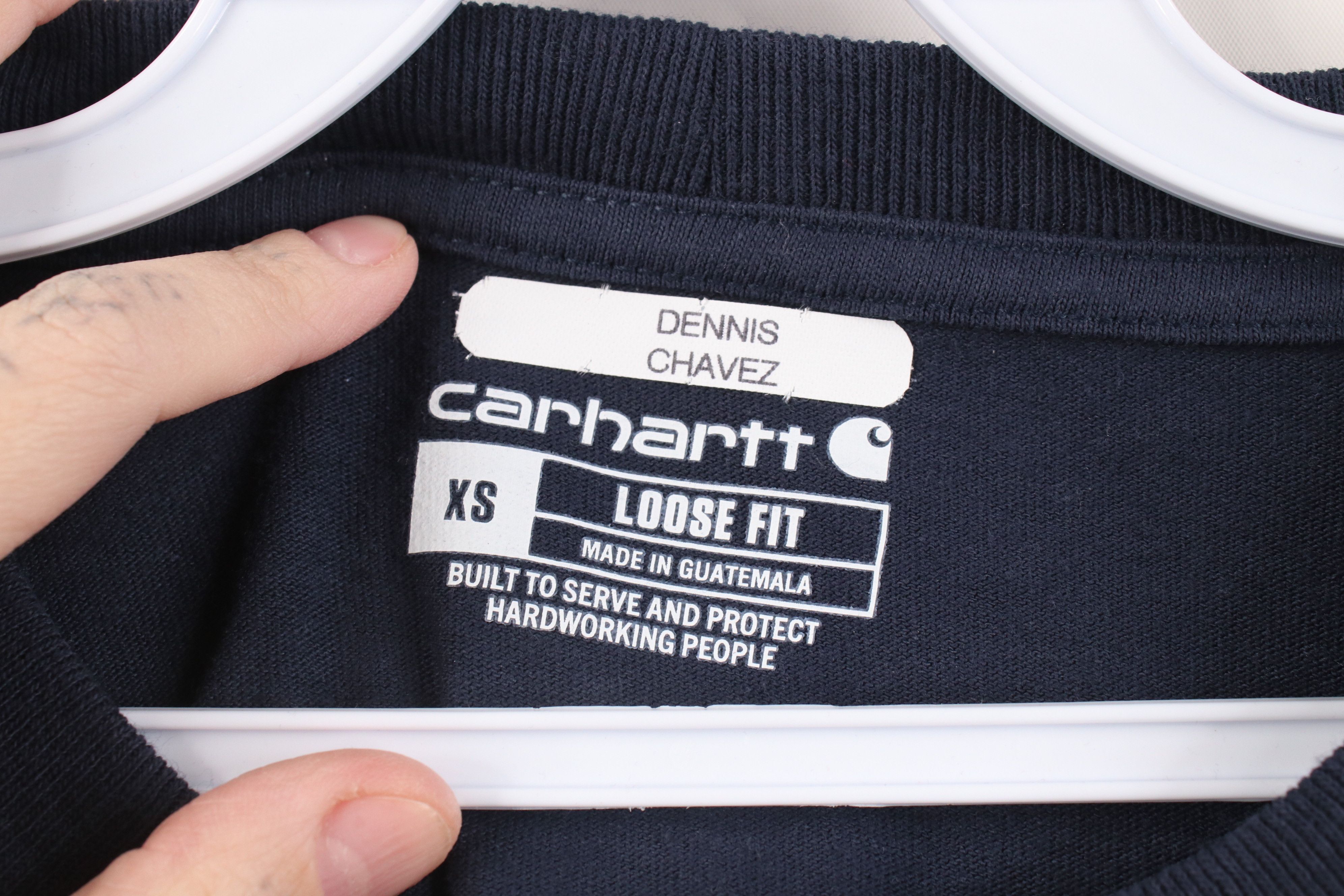 Carhartt Vintage Y2K Carhartt Heavyweight Pocket T-Shirt Navy Blue Size US XS / EU 42 / 0 - 4 Thumbnail