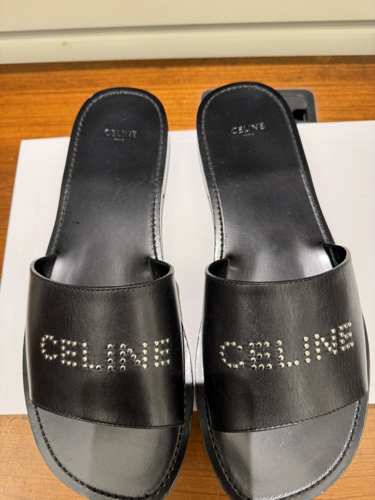 Celine × Hedi Slimane Celine logo sandal Sz43 Size US 10 / EU 43 - 2 Thumbnail