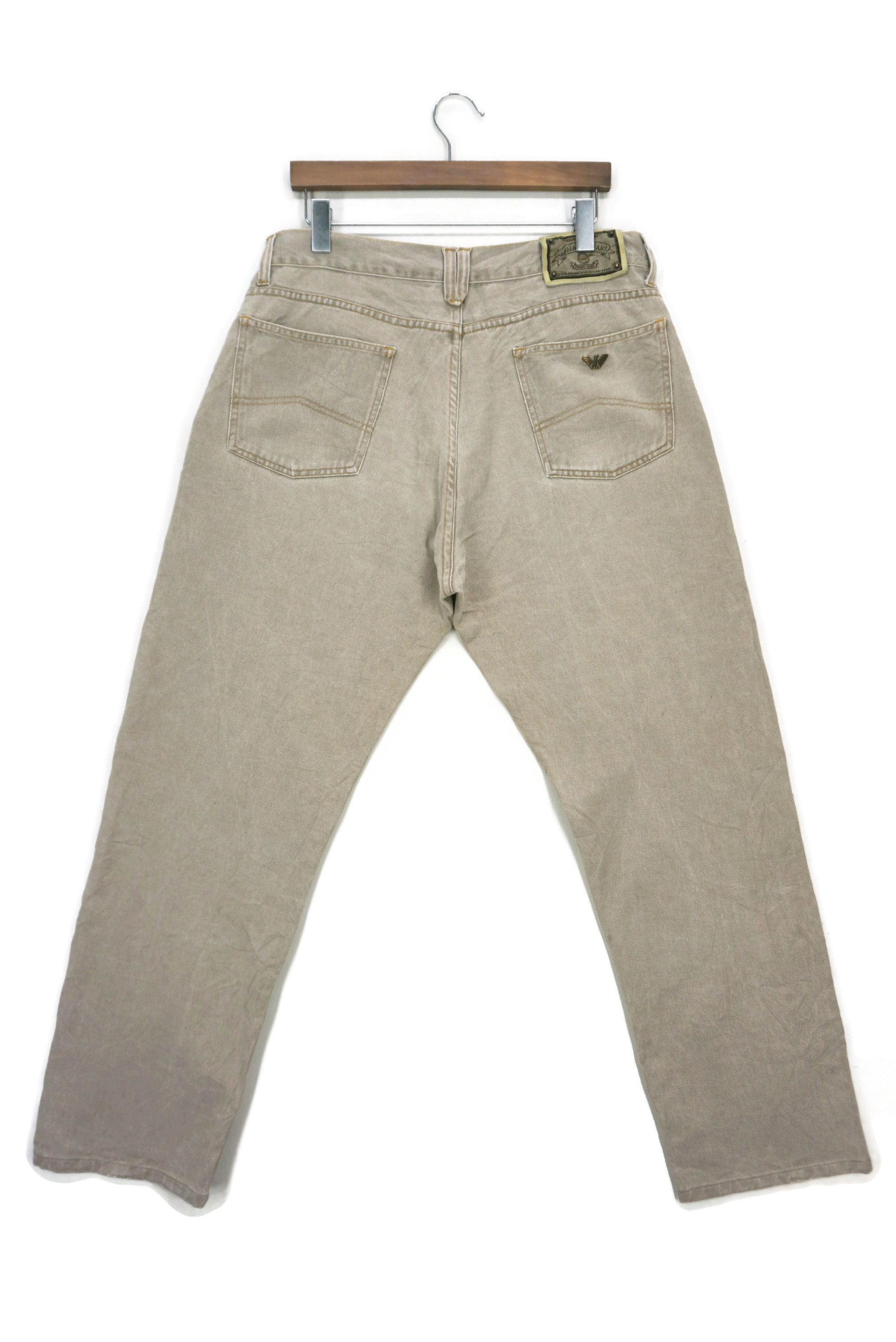 image of Armani x Giorgio Armani Baggy Jeans Relaxed Tapered Pants Made In Italy Size 36 in Grey, Men's