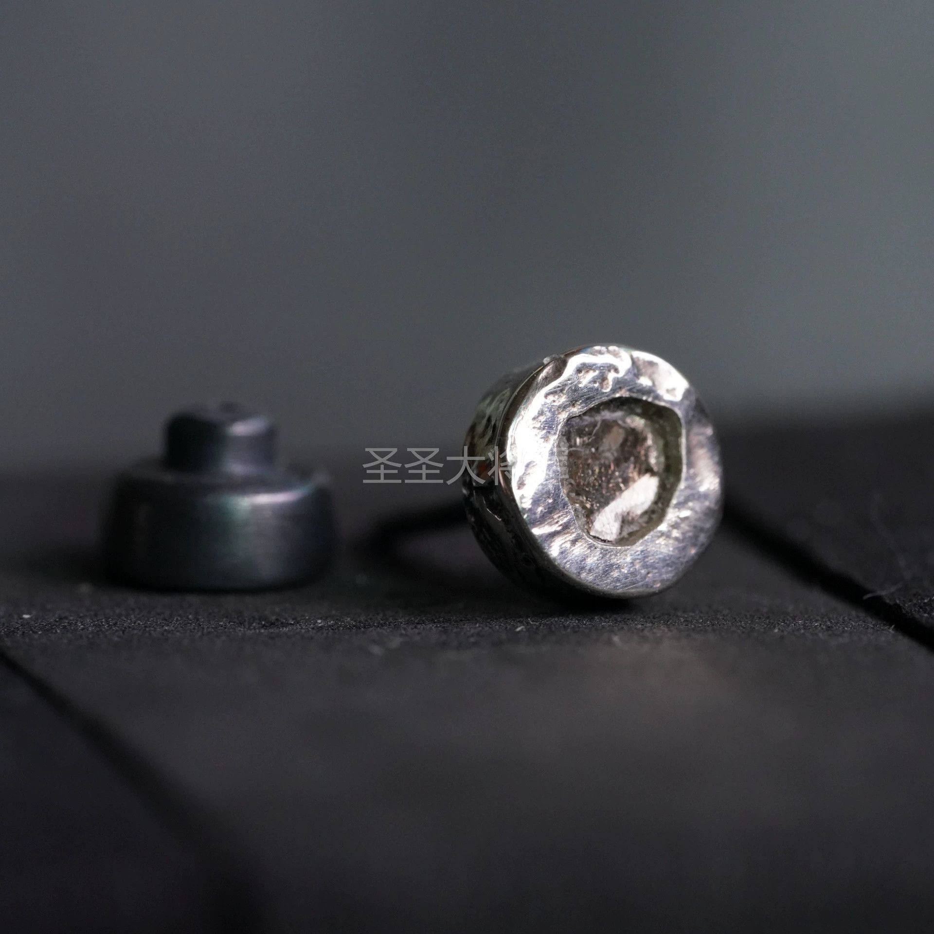 Parts Of Four Parts of Four 10k WGP Diamond Raw 7mm Silver Earrings Size ONE SIZE - 2 Thumbnail