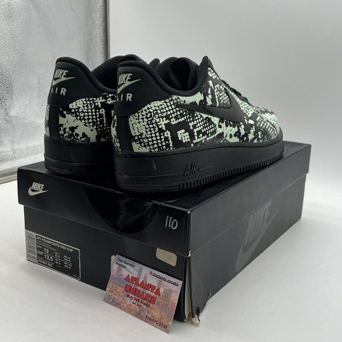 Nike Air Force 1 Foamposite glow snakeskin Size US 12 / EU 45 - 5 Thumbnail
