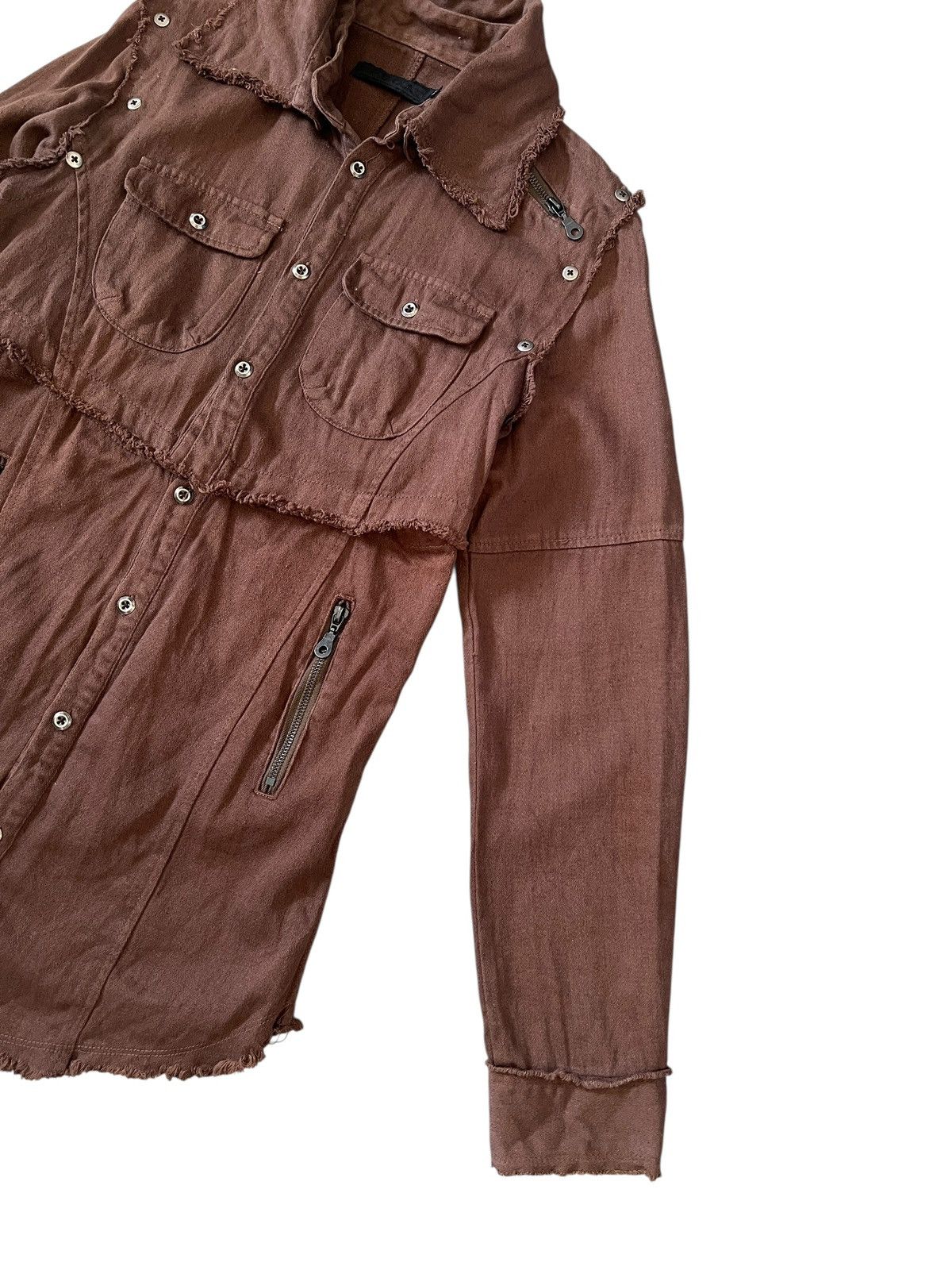 14th Addiction × GOSTAR DE FUGA × Japanese Brand Fuga Detached Lace-Up Button Shirt Jacket Size US XS / EU 42 / 0 - 9 Thumbnail