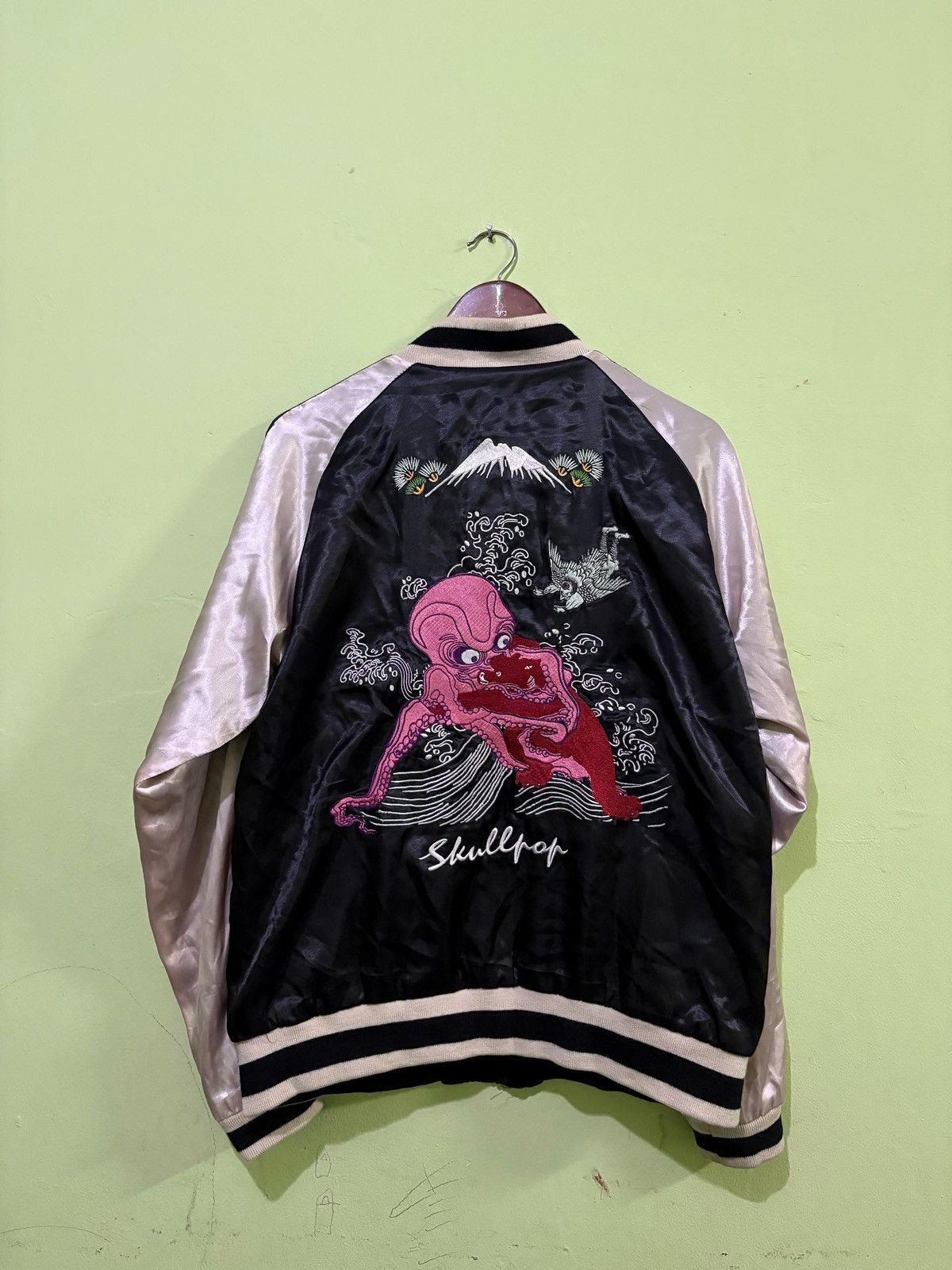 Japanese Brand VTG Sukajan Jacket skeleton taste of Noise Embroidered Size US L / EU 52-54 / 3 - 7 Thumbnail