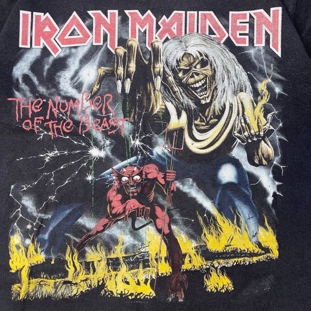 Vintage Vintage Iron Maiden Number Of The Beast Band Tee Rock Metal Size US S / EU 44-46 / 1 - 7 Thumbnail