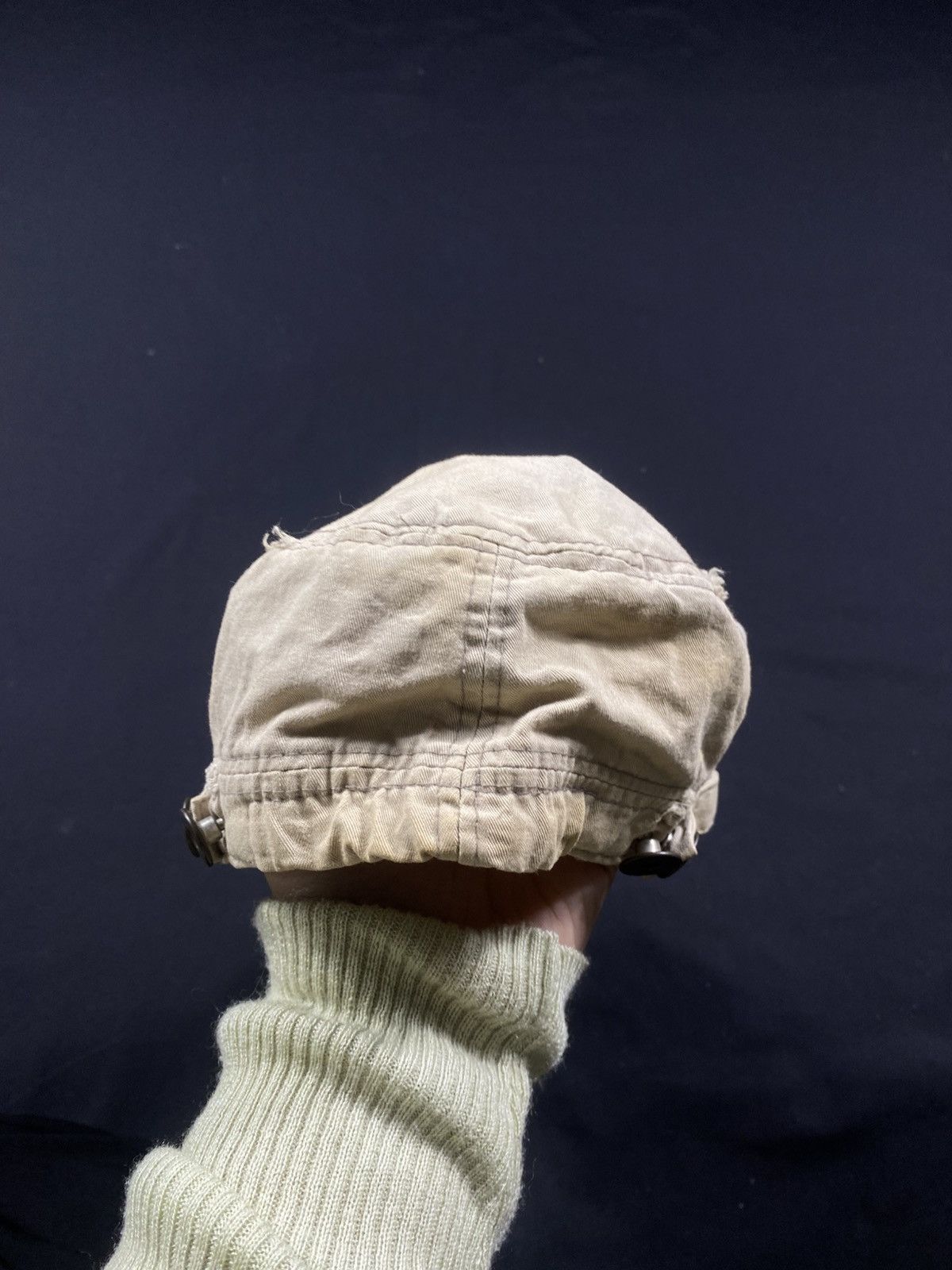 14th Addiction × KMRii × Le Grande Bleu (L.G.B.) Gothic Studdet Crazy Cadet Hats Distressed Size ONE SIZE - 3 Thumbnail