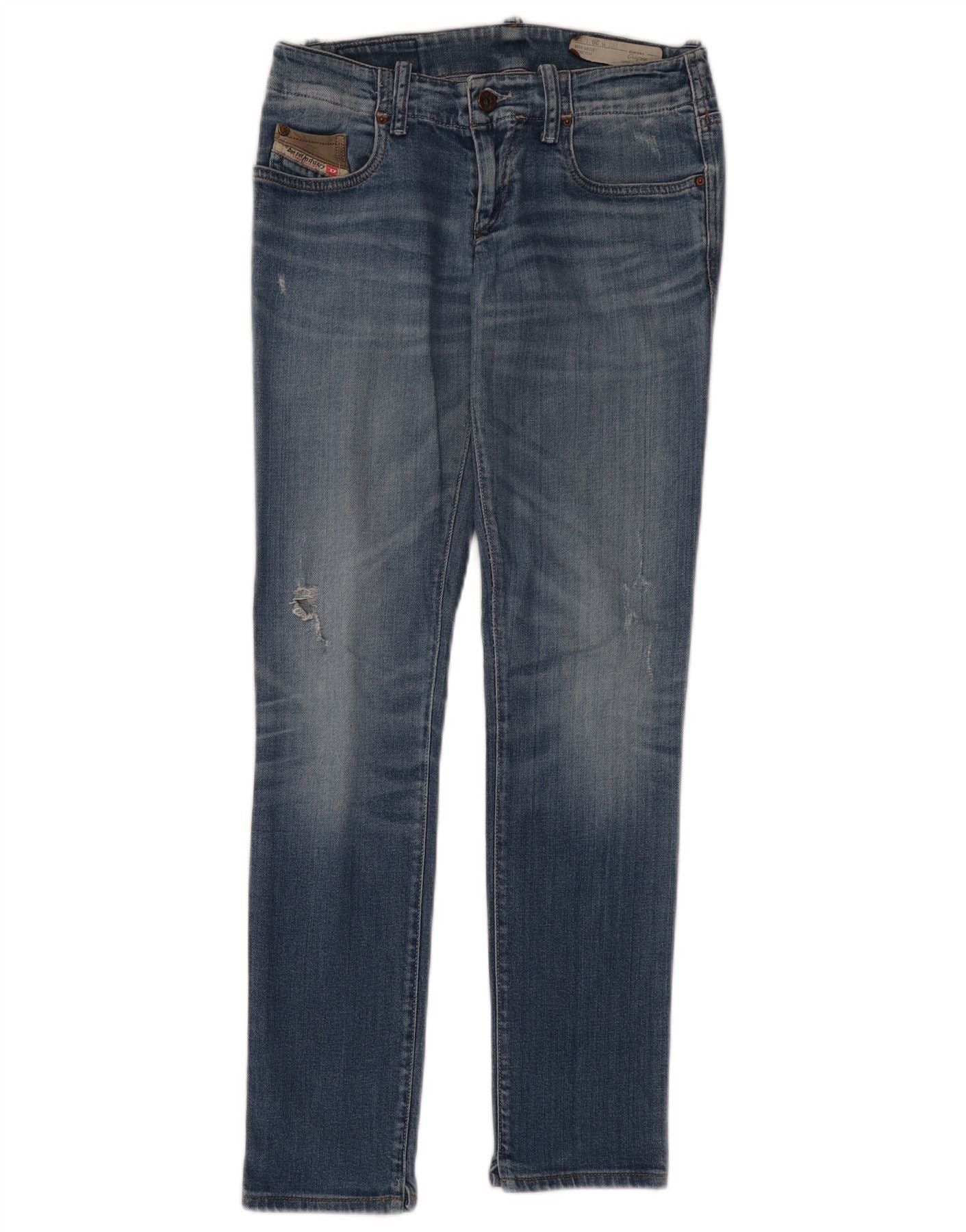 Diesel Womens Grupee Low Waist Super Slim Skinny Jeans W26 L30 Blue Size 26" / US 2 / IT 38 - 1 Thumbnail