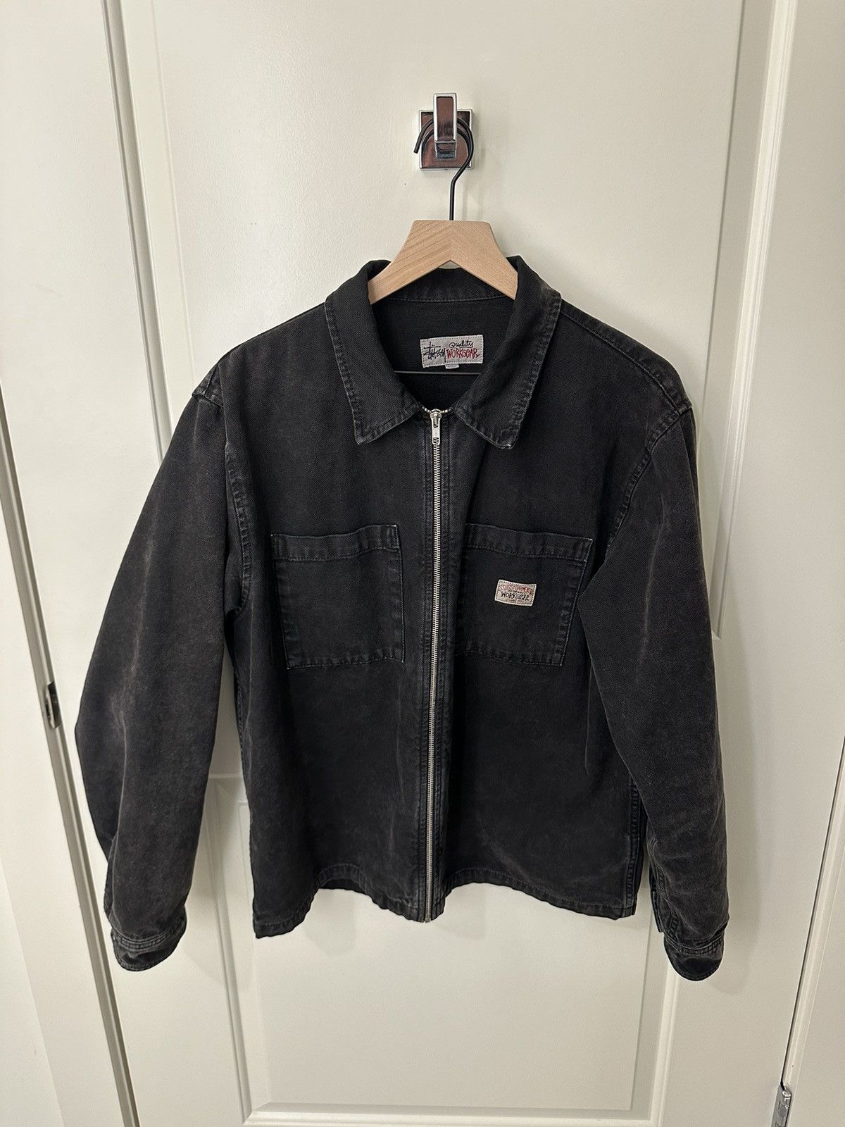 Stussy Zip Work Canvas Jacket - Black - Size M