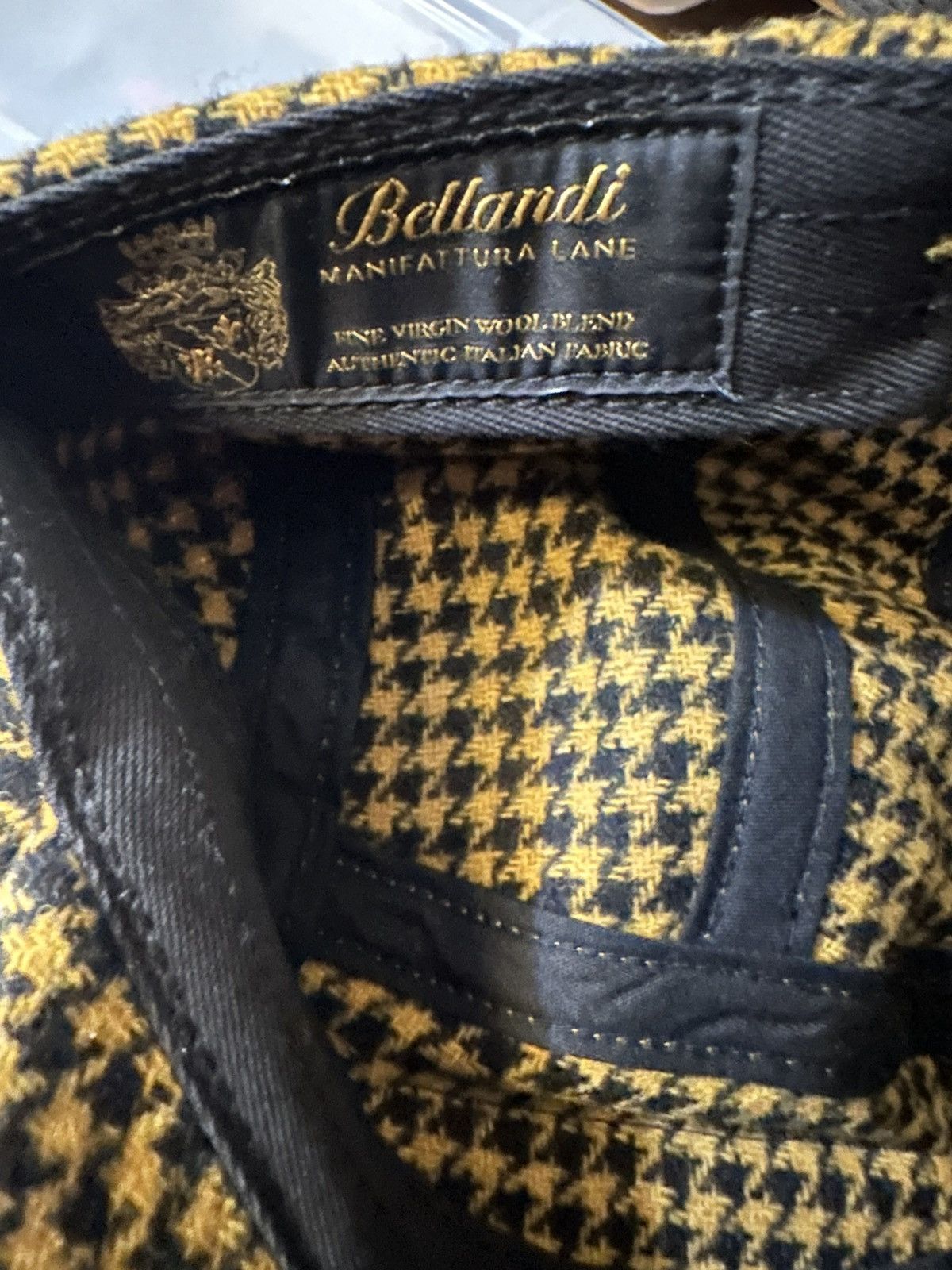 Supreme Supreme Wool Houndstooth Camp Cap - Yellow Size ONE SIZE - 4 Thumbnail
