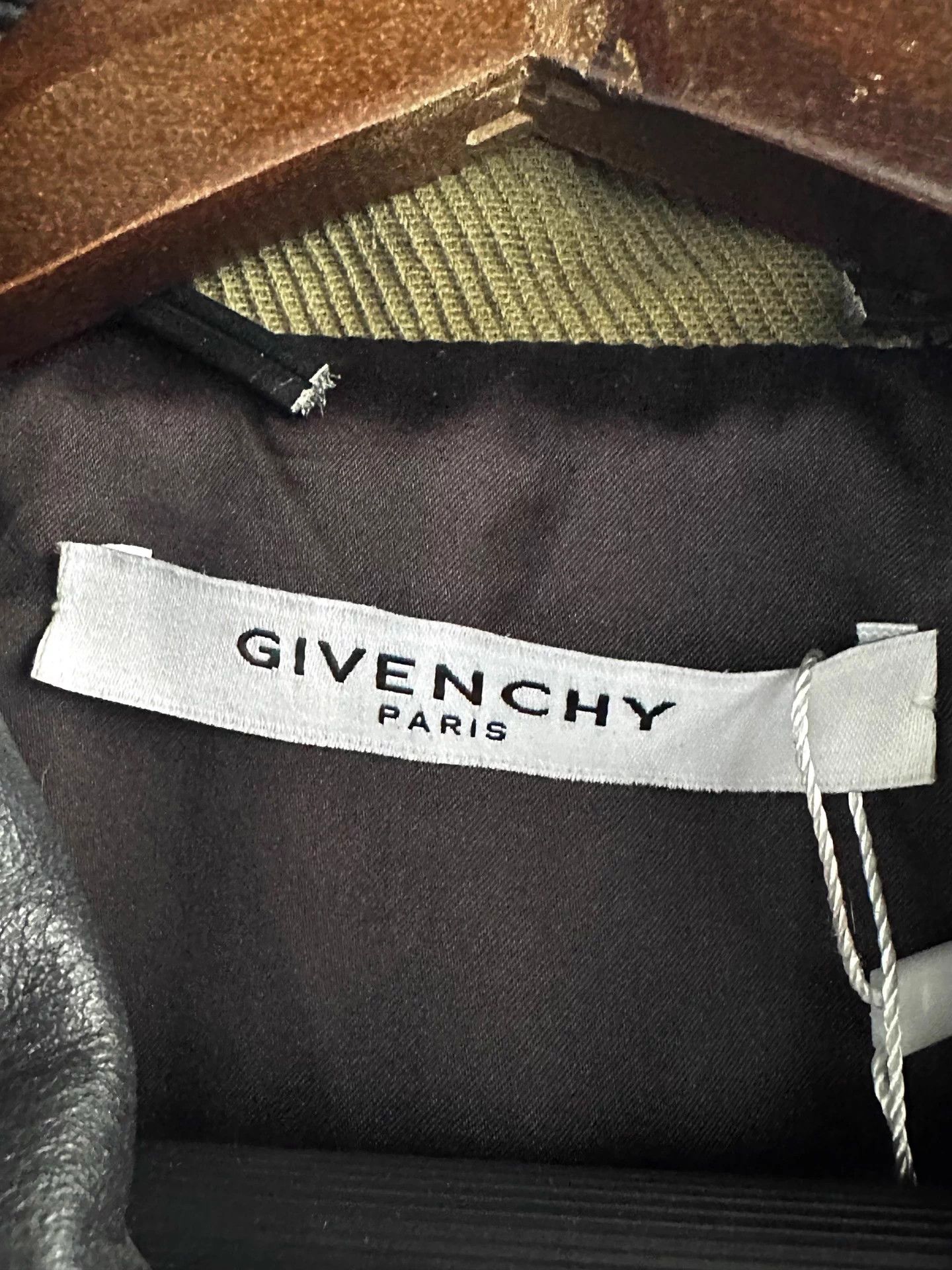 Givenchy Givenchy Khaki Leather Patch Workwear Jacket Size 50 Size US M / EU 48-50 / 2 - 4 Thumbnail