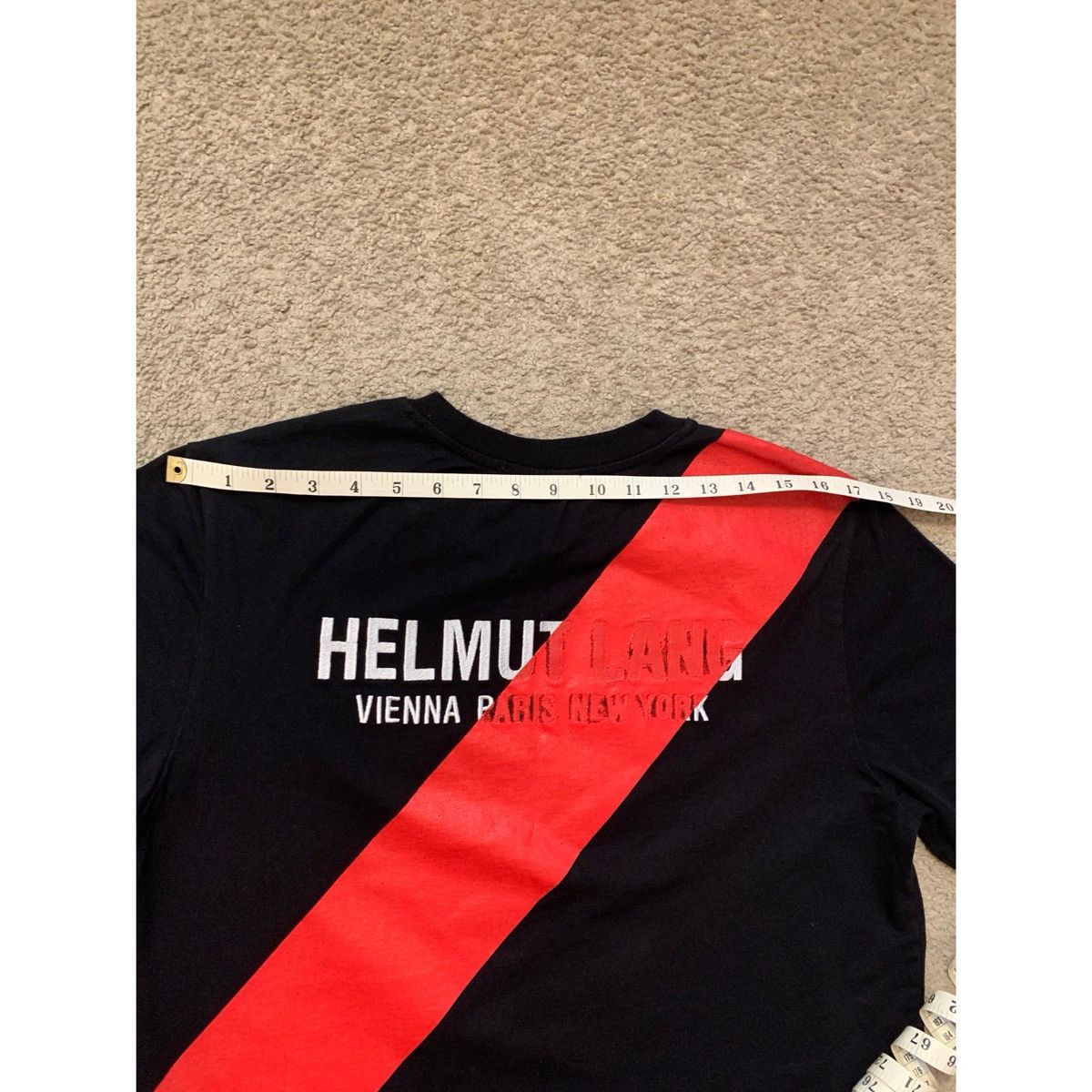 Helmut Lang HELMUT LANG SASH STRIPE LOGO T-SHIRT Size US M / EU 48-50 / 2 - 22 Thumbnail