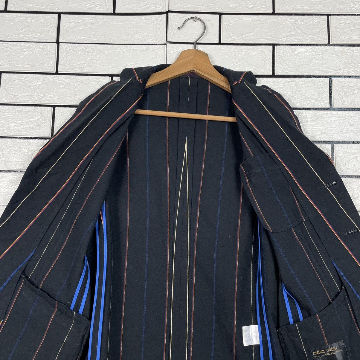 Japanese Brand Cuatom Culture Dressd Punk Stripe Jacket Size US S / EU 44-46 / 1 - 12 Thumbnail