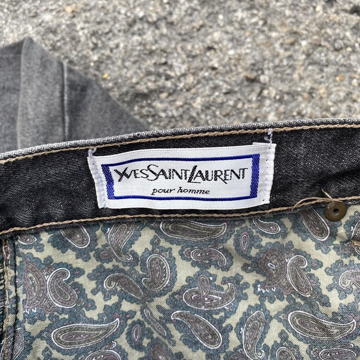 Yves Saint Laurent Yves Saint Laurent Pour Homme YSL Dark Grey Denim Pants Size US 32 / EU 48 - 10 Thumbnail