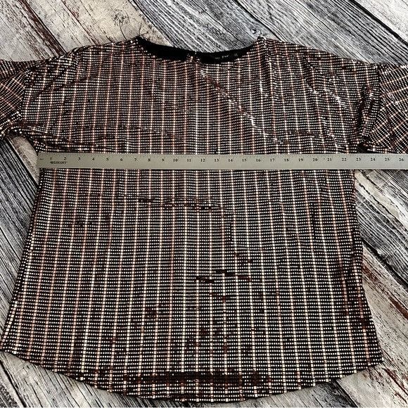 Other F&F Metallic Copper Shiny Bell Sleeve Blouse Size XL / US 12-14 / IT 48-50 - 5 Thumbnail