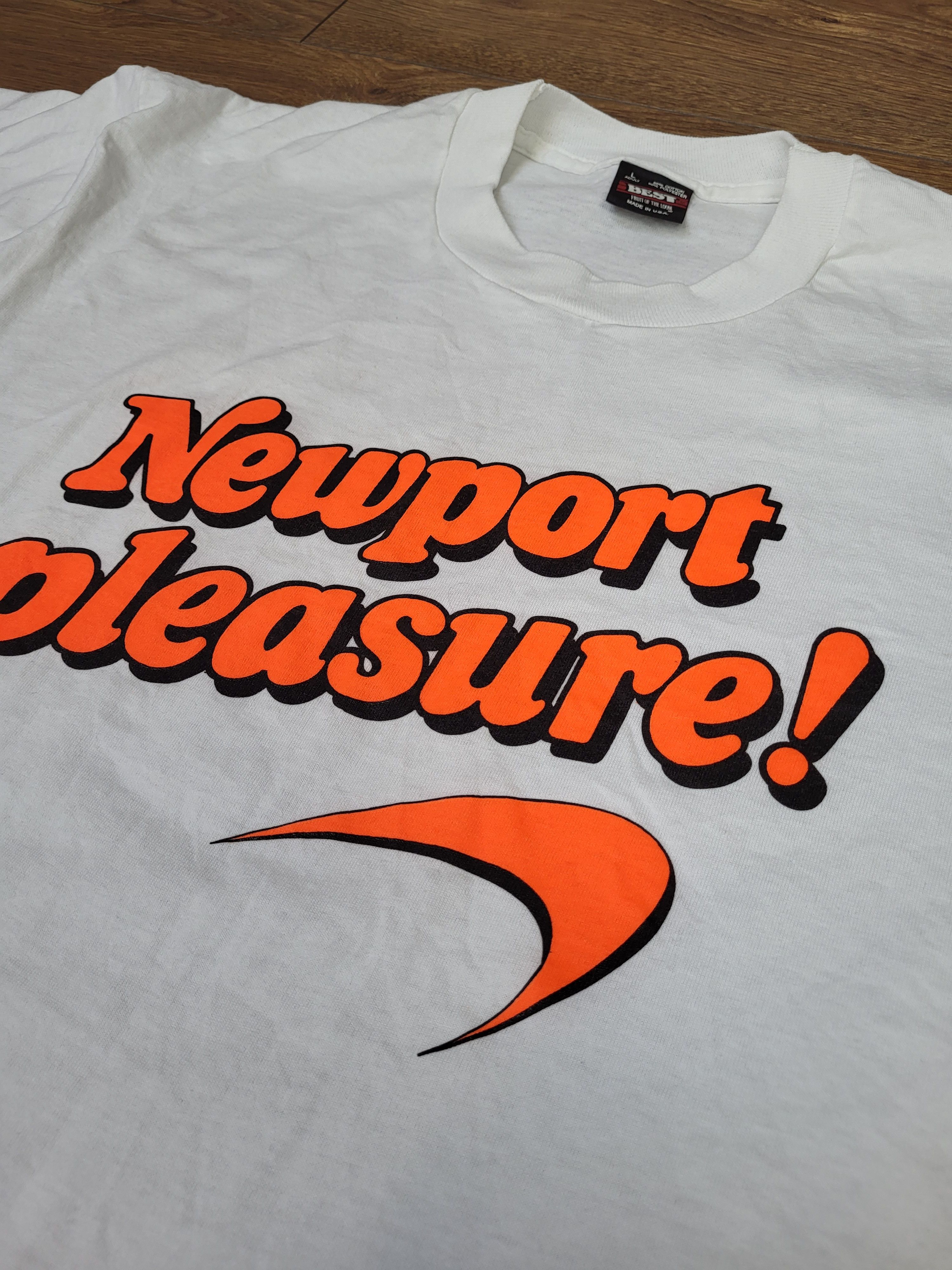 Vintage vintage 90s Newport Pleasure Cigarettes t-shirt made in USA Size US L / EU 52-54 / 3 - 3 Thumbnail