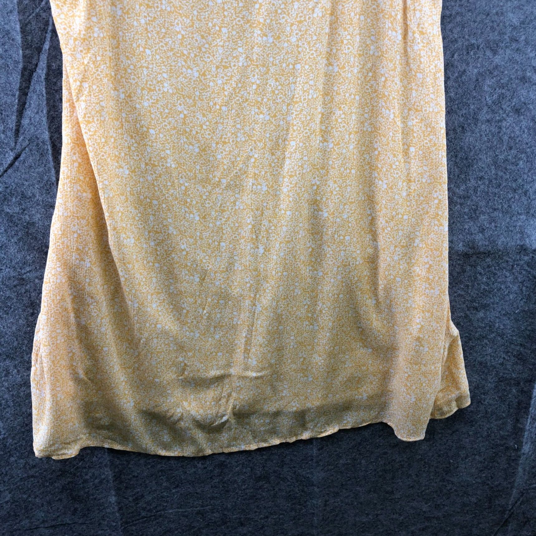 Vintage VINTAGE Aura Women's Mini Dress Sleeveless Yellow Floral Rayon Short A-Line Summer Spring Pockets Size M Size M / US 6-8 / IT 42-44 - 4 Thumbnail