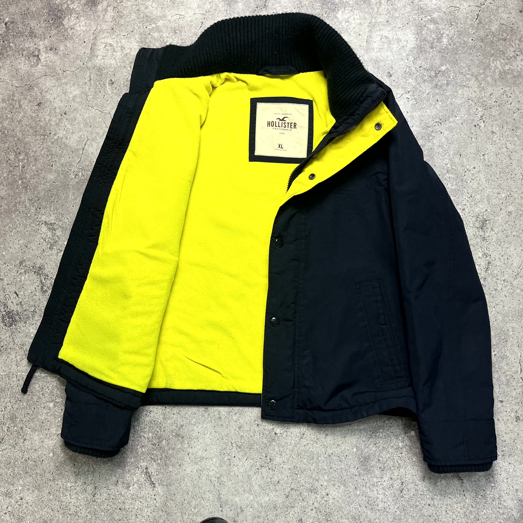 Hollister Y2K Hollister Navy Blue Full Zip Nylon Fleece Jacket Size XL Size US XL / EU 56 / 4 - 7 Thumbnail