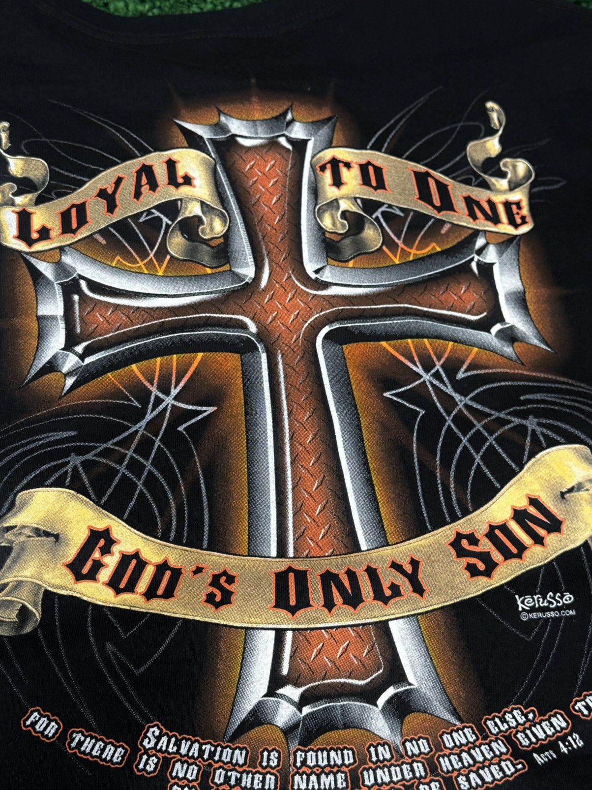 Vintage Vintage Gildan Chrome Cross Christ Tee XL Chopper Biker Size US XL / EU 56 / 4 - 3 Thumbnail