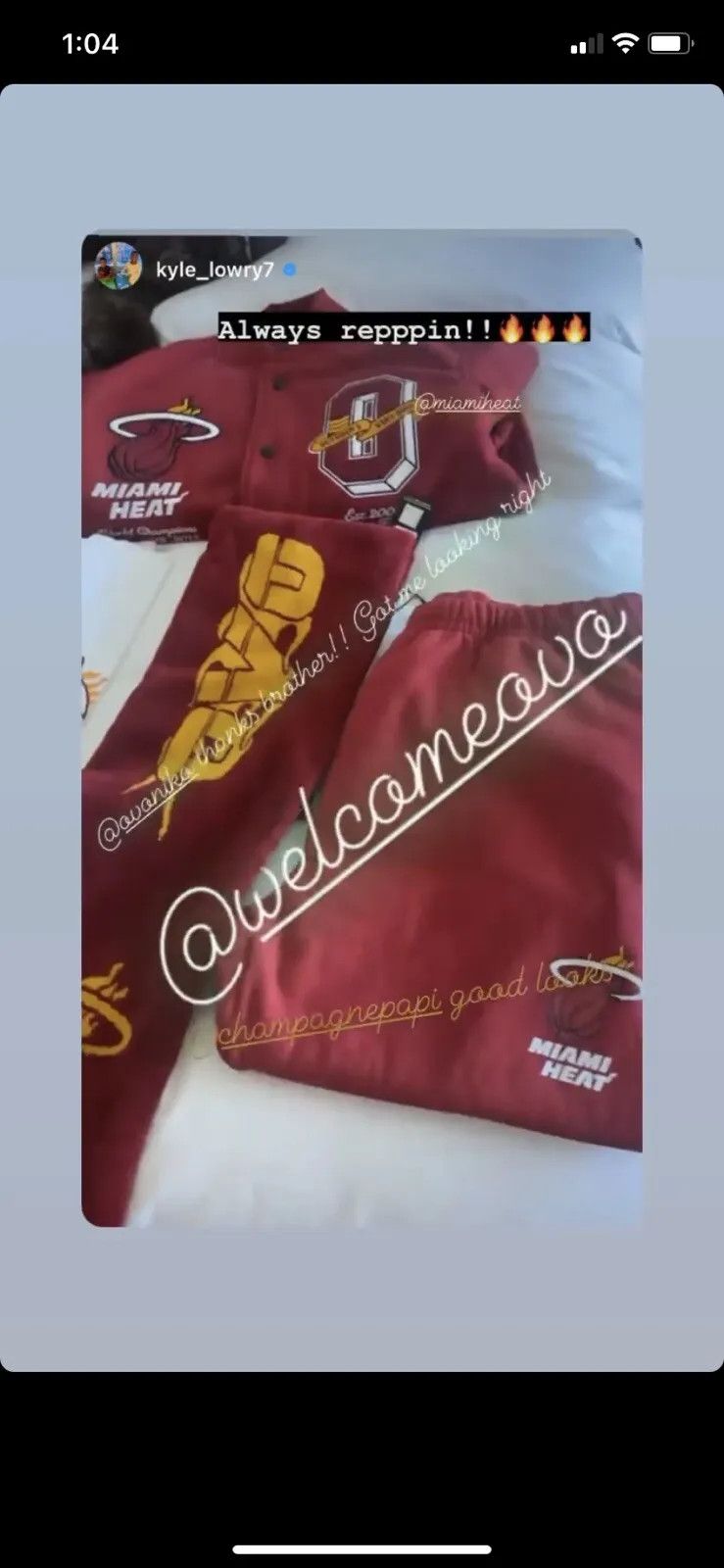 Drake × October's Very Own October’s Very Own x NBA Miami Heat Varsity Jacket - Medium Size US M / EU 48-50 / 2 - 14 Thumbnail