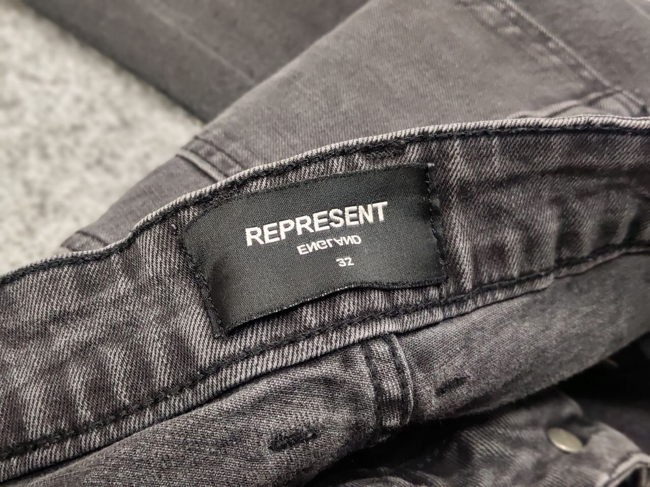 Represent Clo. Represent Design black distressed Denim Jeans Slim Fit Size US 32 / EU 48 - 14 Thumbnail