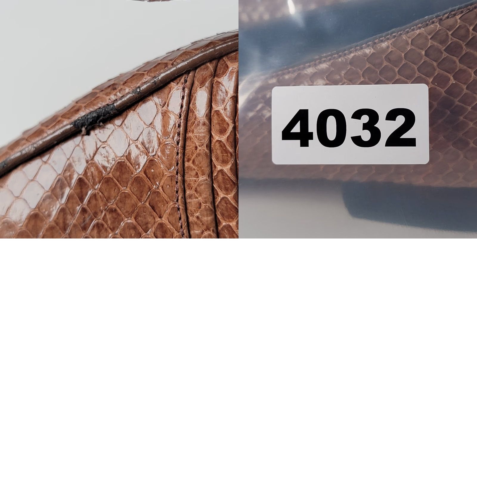 Vintage Cities Brown Snake Leather Dress Shoe Slip-on Heel Women's 5.5 M Pump Block Heel 90s Y2K Leather Brazil Shoes Size M / US 6-8 / IT 42-44 - 9 Thumbnail