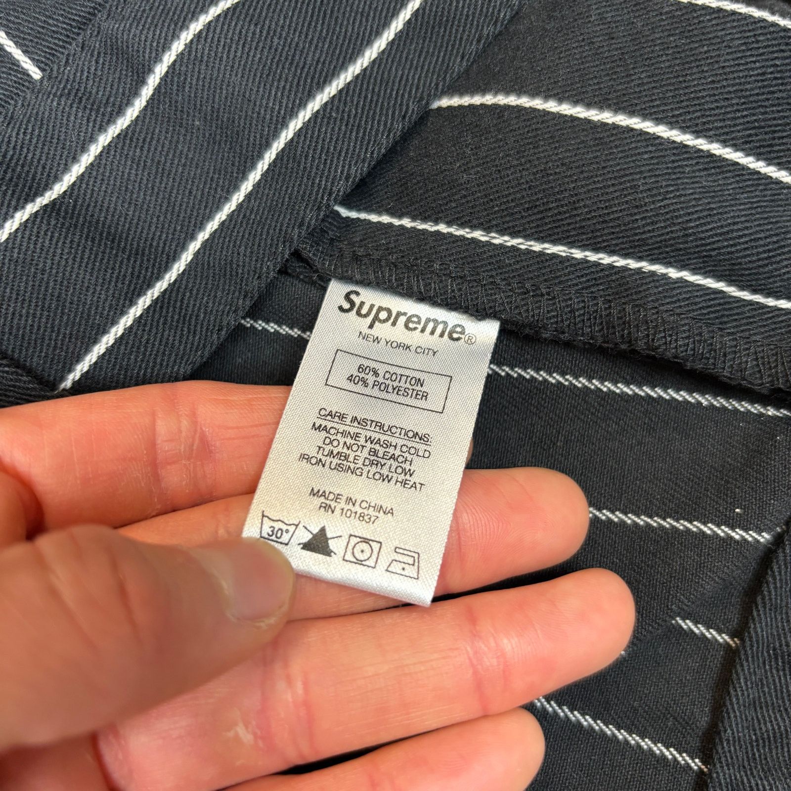 Supreme Supreme Pinstripe Work Chino Shorts Men's 34 Streetwear Size US 34 / EU 50 - 7 Thumbnail