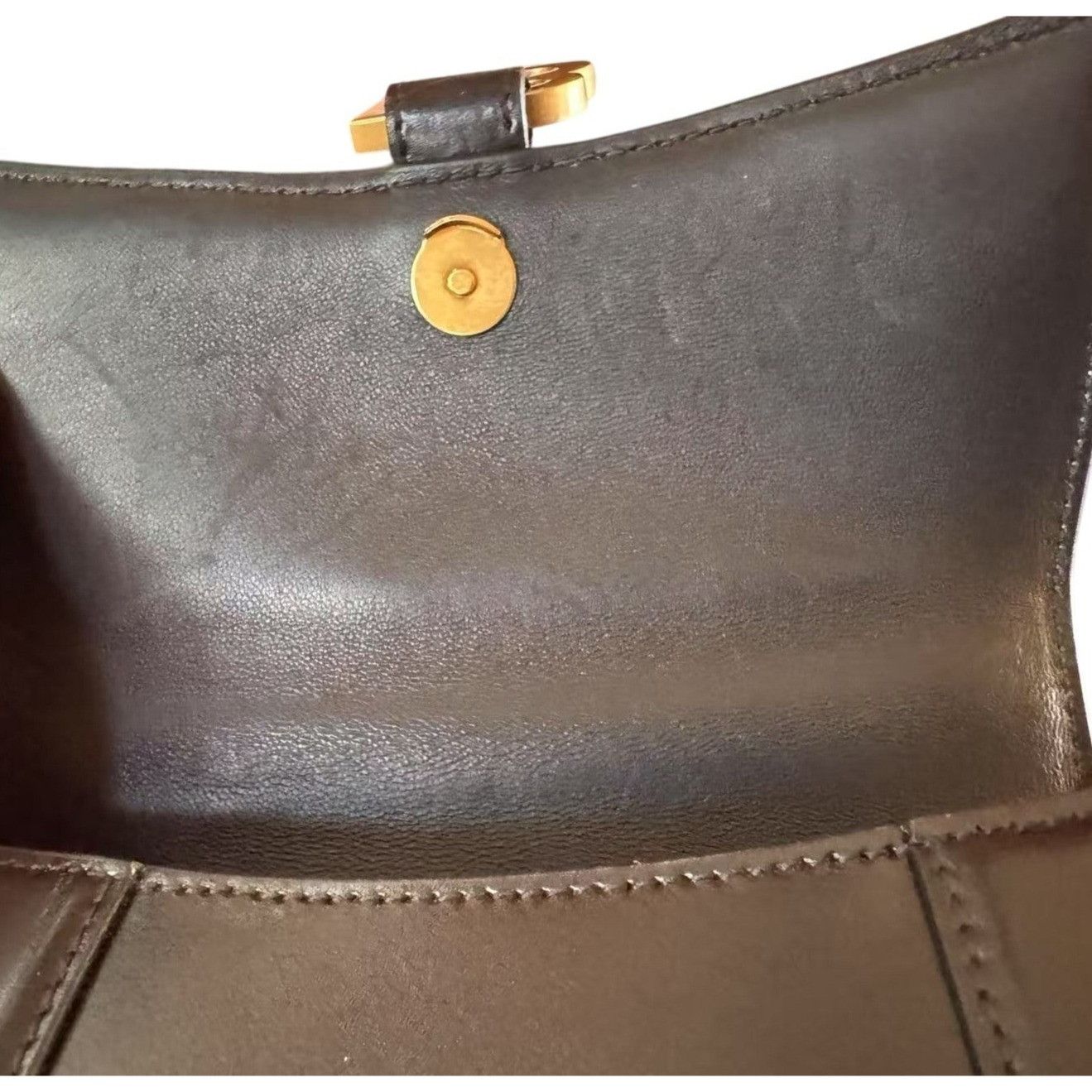 Balenciaga Balenciaga Hourglass Small Black Leather Handbag With Gold H Size ONE SIZE - 9 Thumbnail
