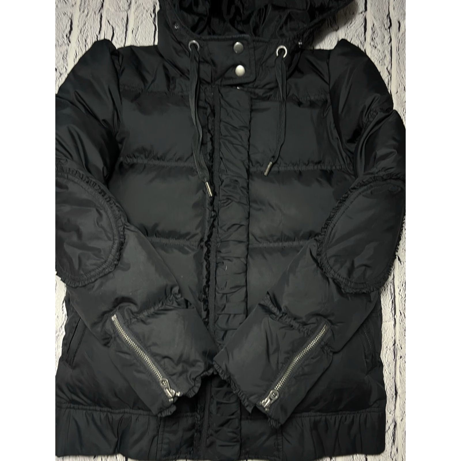 Juicy Couture Juicy Couture Puffer Jacket Coat Mid-Length Hooded Black Down Quilted Pockets Casual Women XS S Regular EUC Size S / US 4 / IT 40 - 2 Thumbnail