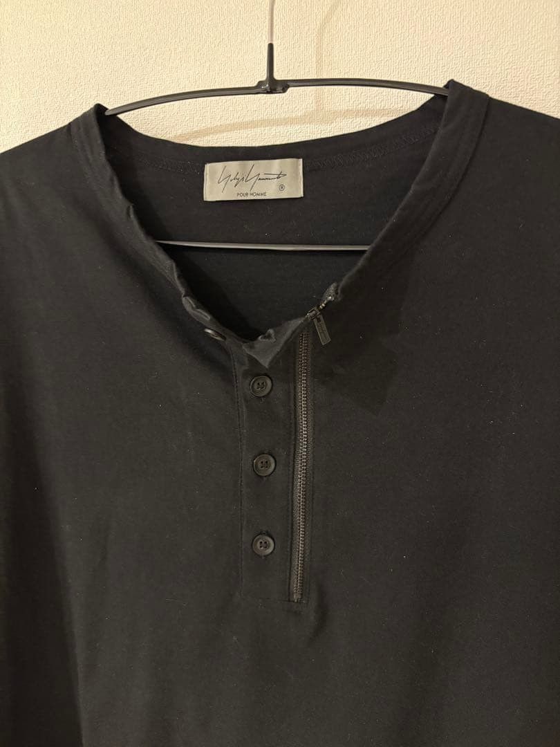 Pour Homme Henley Zip Up Tee