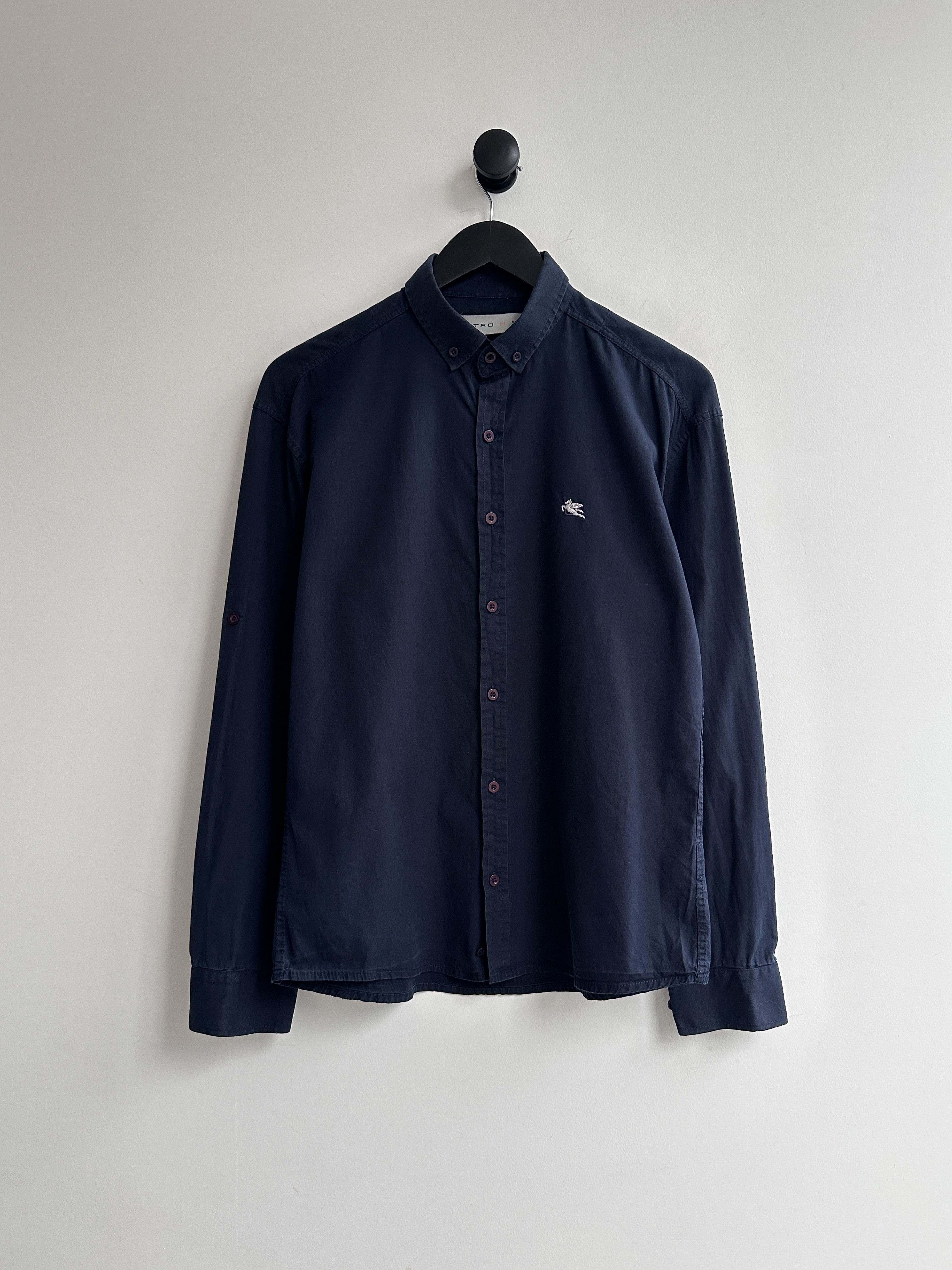 Etro Etro Navy Button Up Shirt Size M / US 6-8 / IT 42-44 - 1 Thumbnail