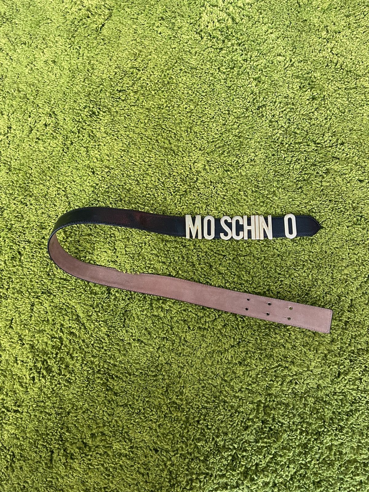 Designer × Genuine Leather × Moschino Moschino real leather big logo belt Size ONE SIZE - 1 Thumbnail