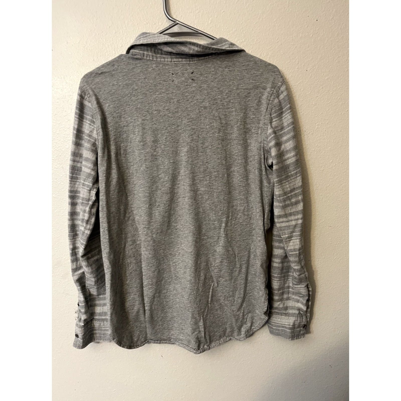Lou & Grey Lou & Grey Polo Shirt Women Long Sleeve 100% Cotton Gray M Adult Regular Size Medium Size M / US 6-8 / IT 42-44 - 2 Thumbnail